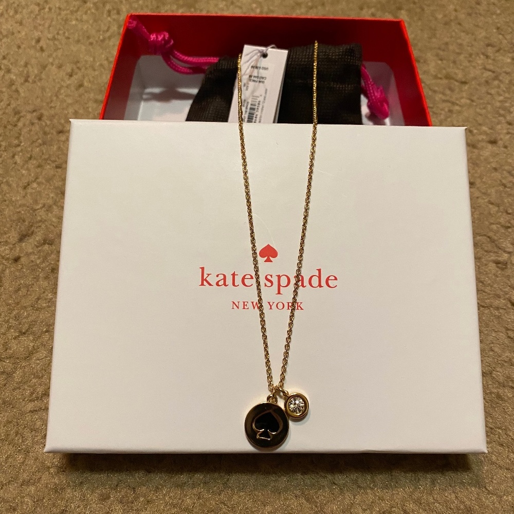 Kate Spade Black Spade Necklace